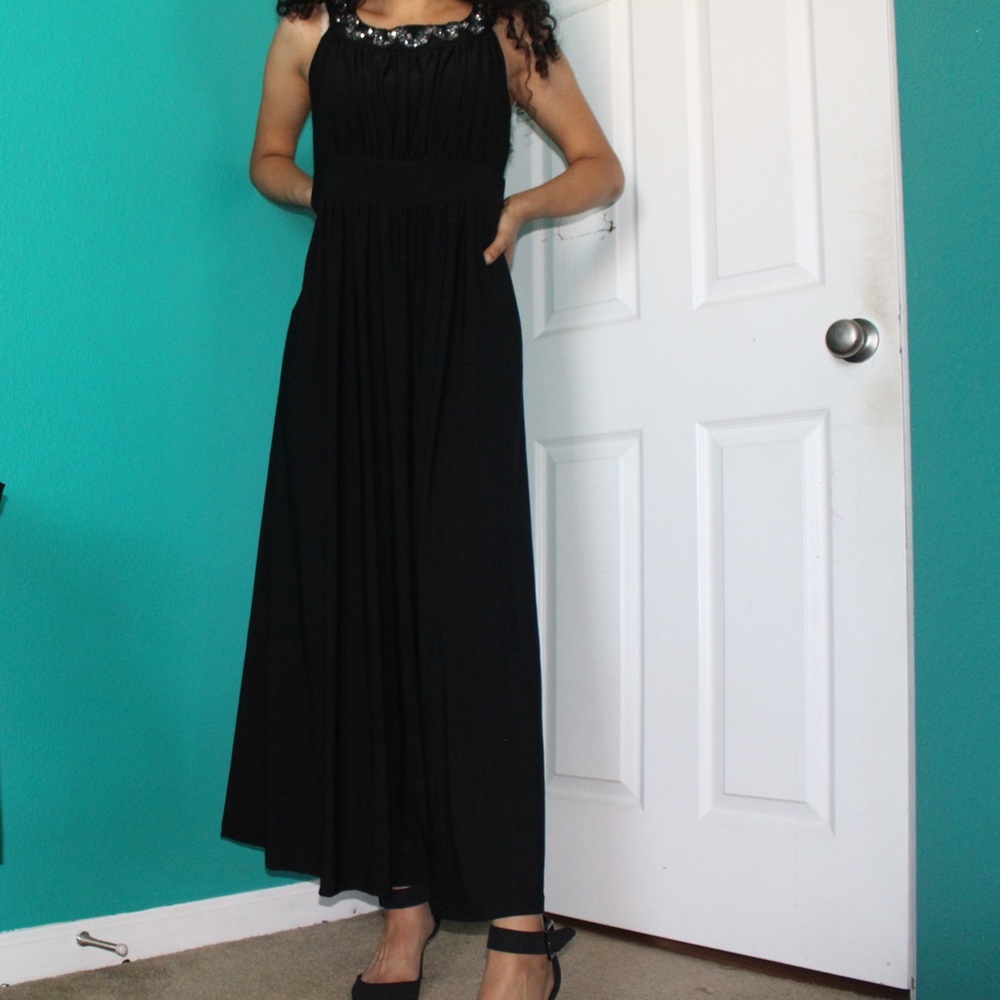 F21 black maxi dress